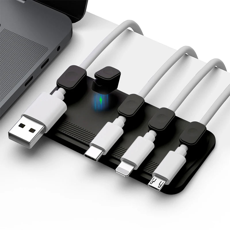 Magnetische kabelclips voor bureau en toetsenbord