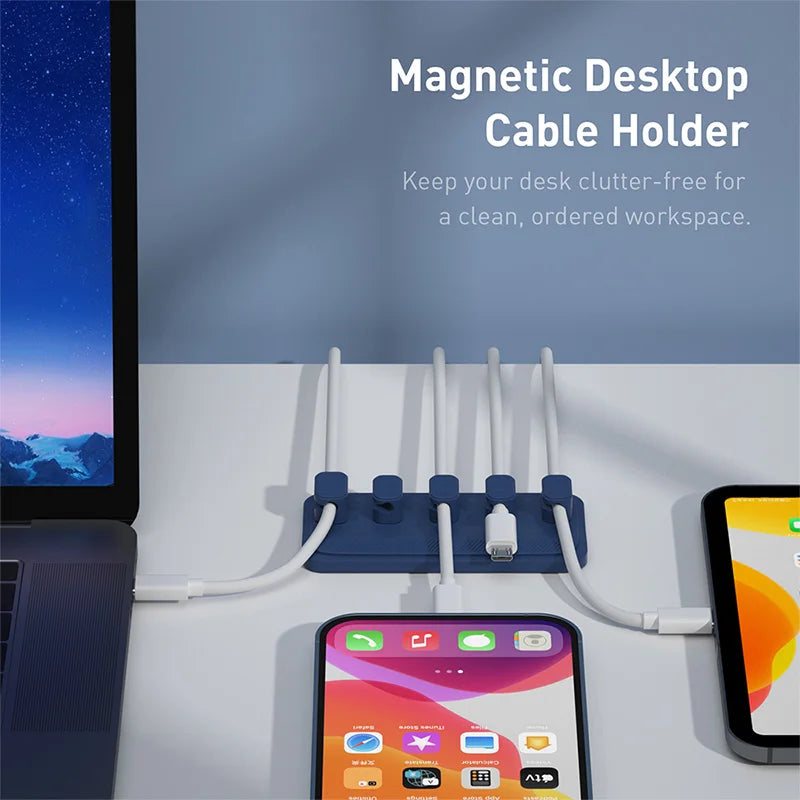 Magnetische kabelclips voor bureau en toetsenbord