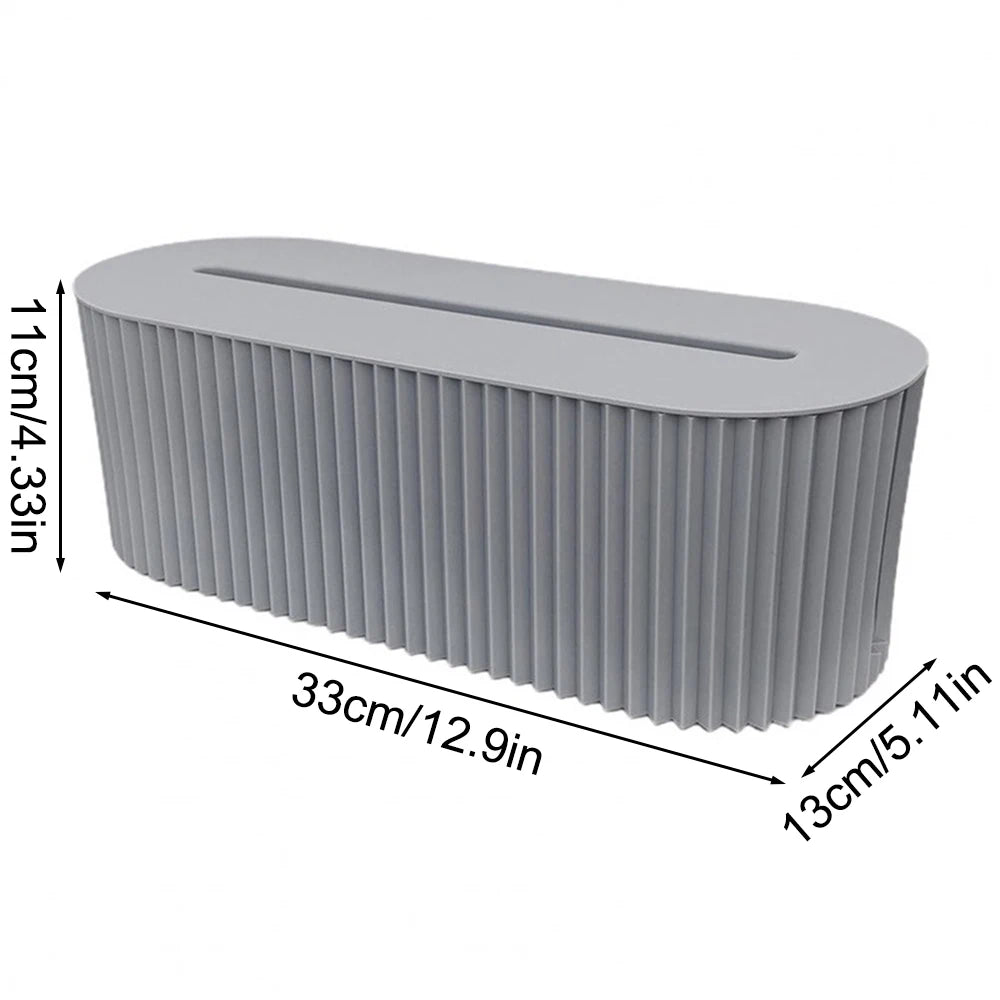Grote kabelbox voor stekkerblok, beige of grijs