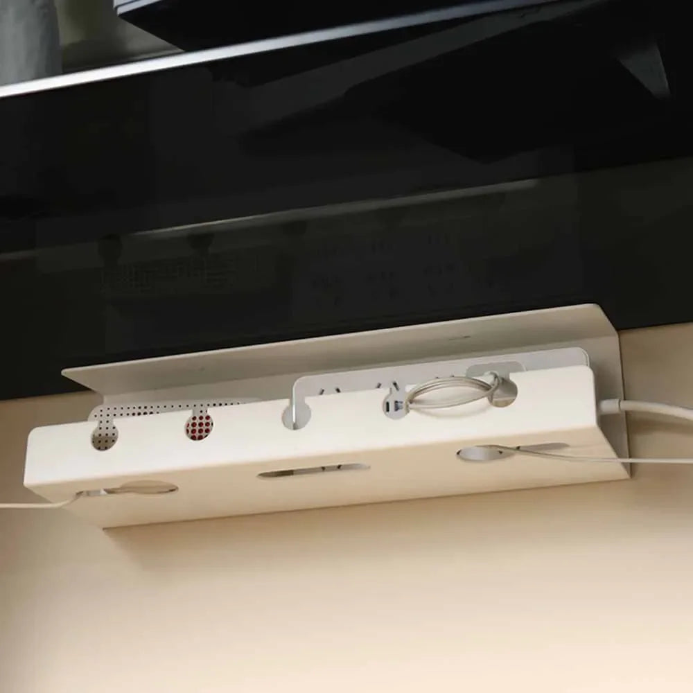 Kabelgoot onder bureau met klem, wit of zwart