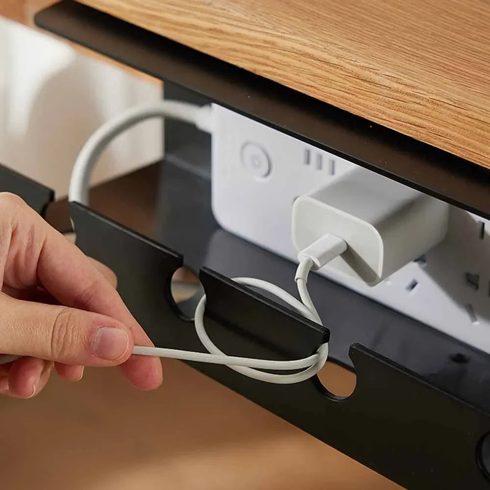 Kabelgoot onder bureau met klem, wit of zwart
