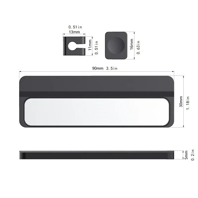 Magnetische kabelclips met pad voor onder bureau