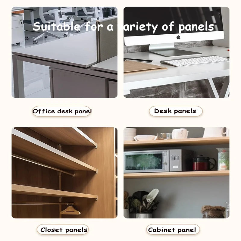Metalen kabelgoot onder bureau met klem, wit of zwart