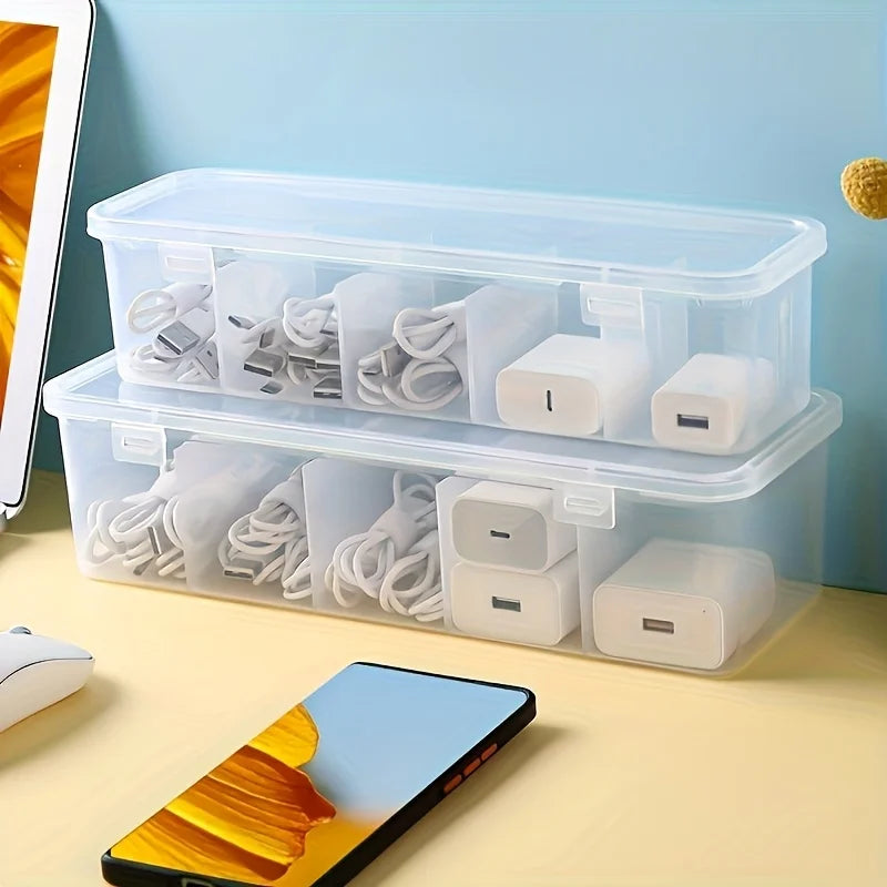 Kabelbox met 5 vakken en deksel