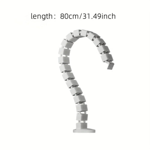 Flexibele kabelslang voor bureau, zwart of zilver