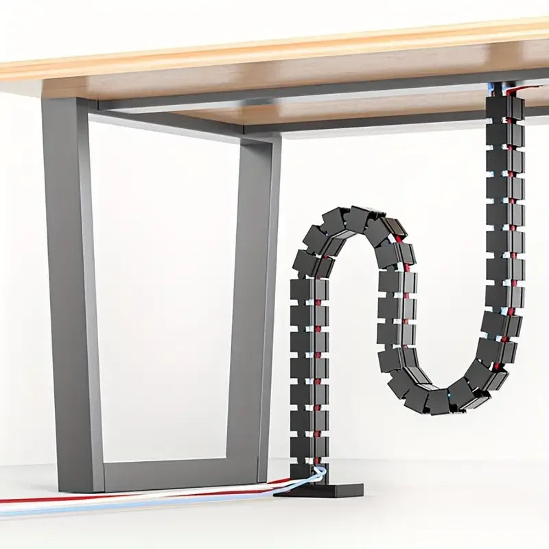 Flexibele kabelslang voor bureau, zwart of zilver