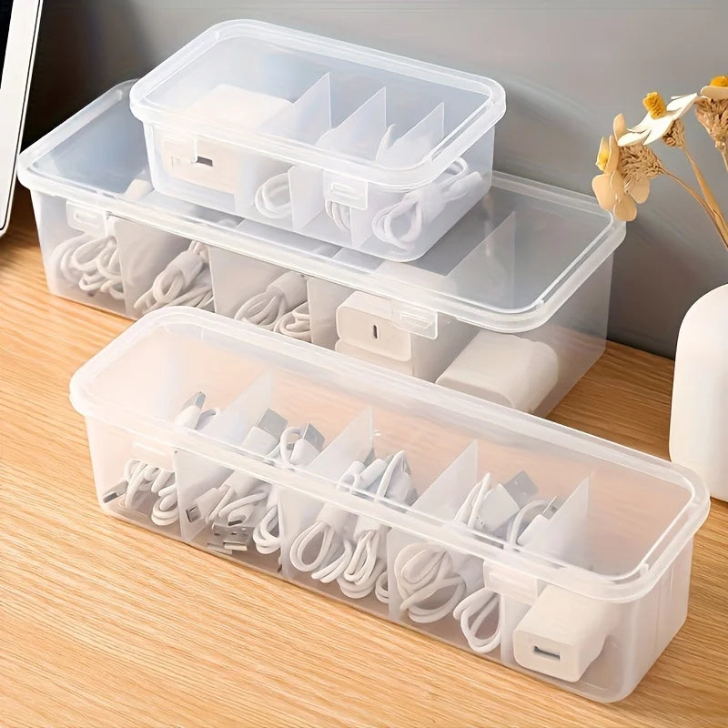 Kabelbox met 5 vakken en deksel