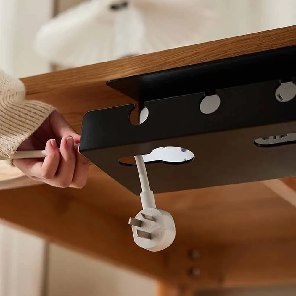Kabelgoot onder bureau met klem, wit of zwart