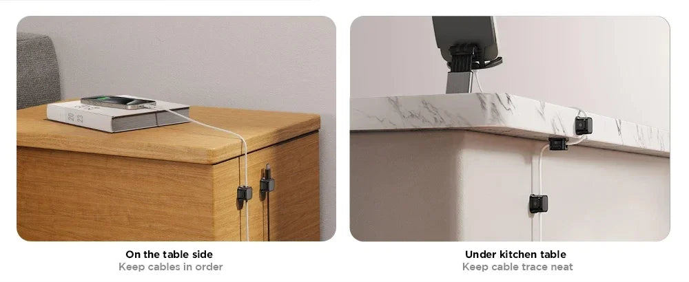 Verstelbare kabelhouder onder bureau, magnetisch