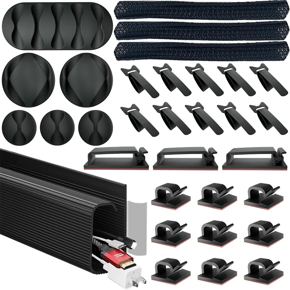Kabelmanagement kit 32-delig met clips en sleeves