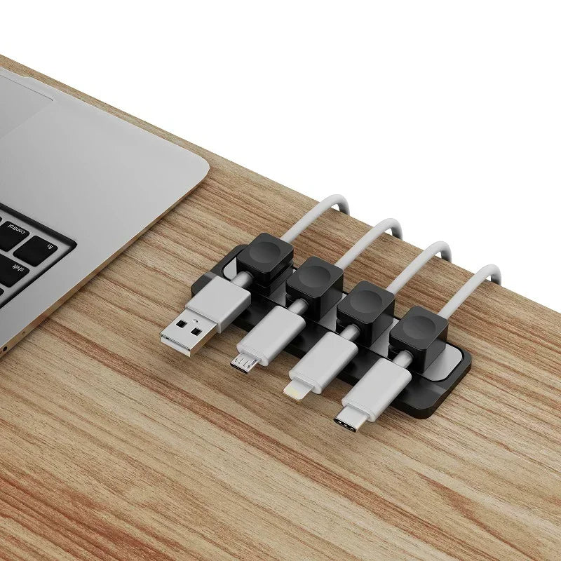 Magnetische kabelclips met pad voor onder bureau